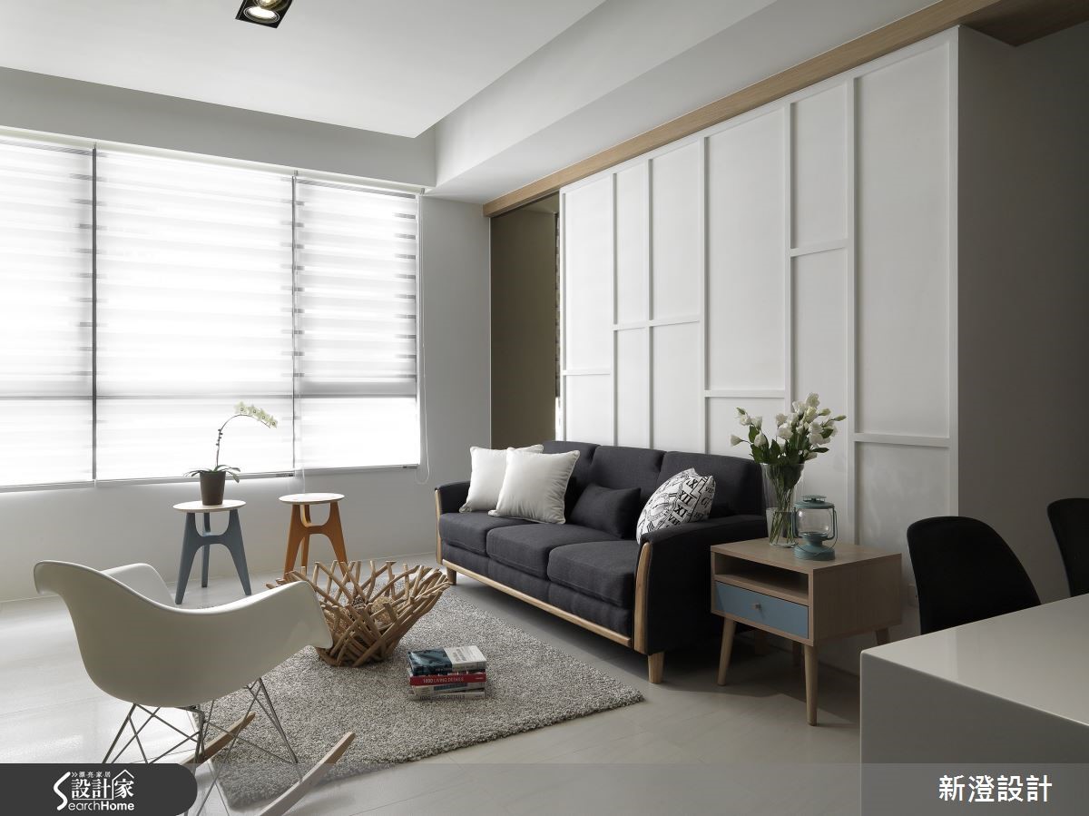 位於新竹新埔區的 32 坪居所，設計師注入簡約淨白的空